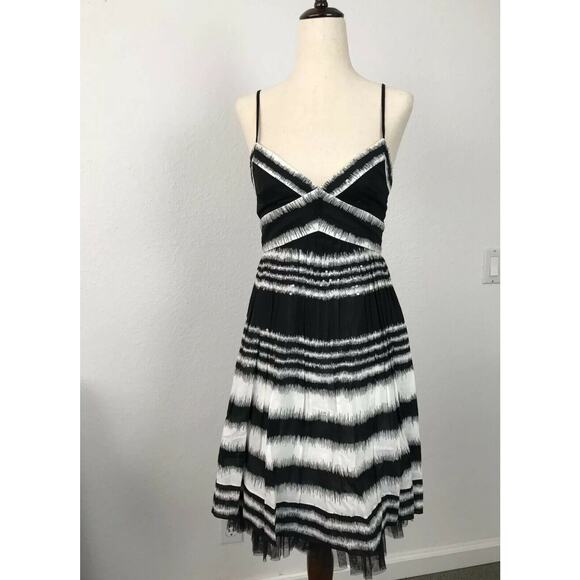 BCBGMaxAzria Pleated Tank Dress Sequin Tulle - Picture 1 of 11